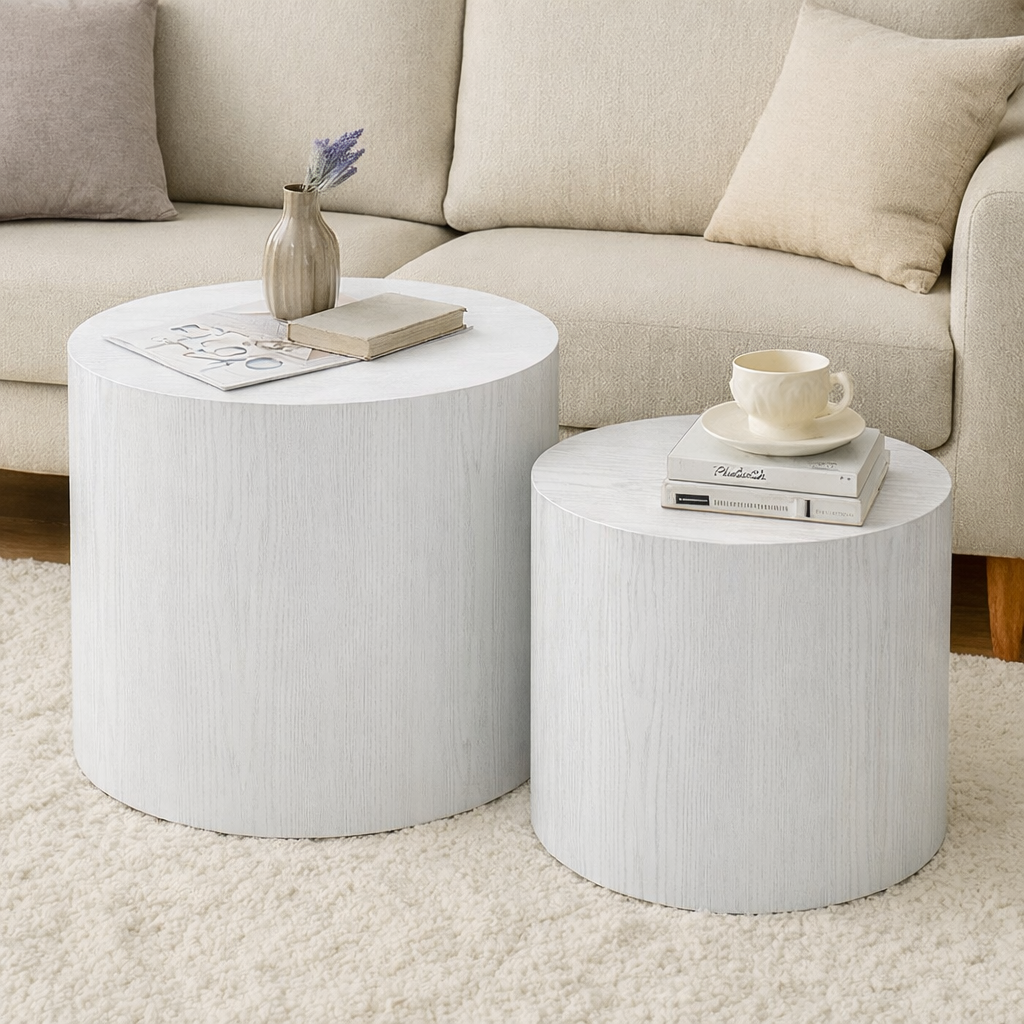 Wooden Nesting Coffee Tables (Set of 2)