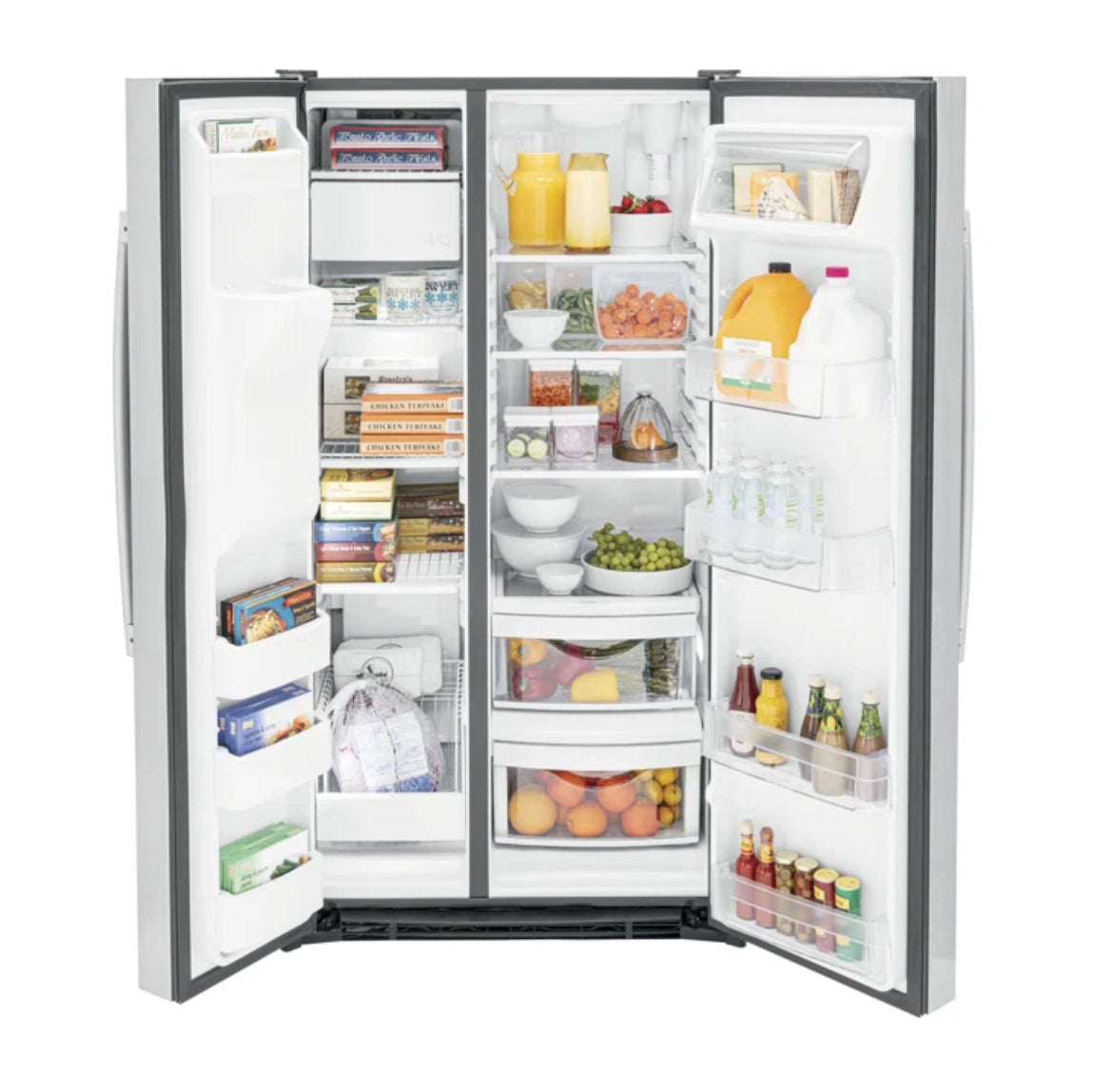 GE 36" 25.3 Cubic Feet Side By Side Refrigerator
