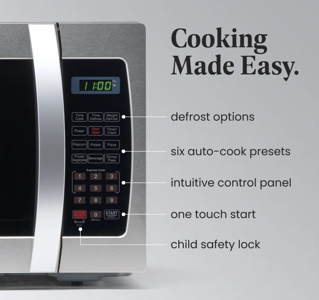 Farberware 1.3 Cubic Feet Professional Microwave Oven w/ Child Lock and Sensor Cooking