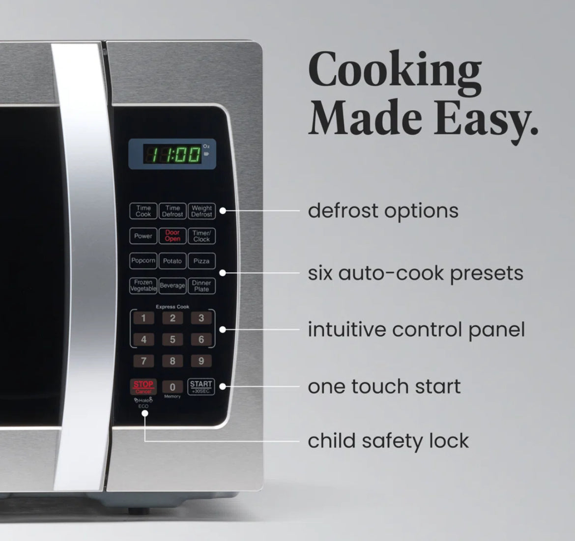 Farberware 1.3 Cubic Feet Professional Microwave Oven w/ Child Lock and Sensor Cooking