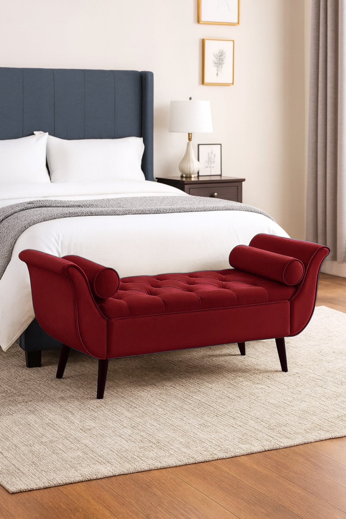 65” Tufted Storage Bench for King-Size