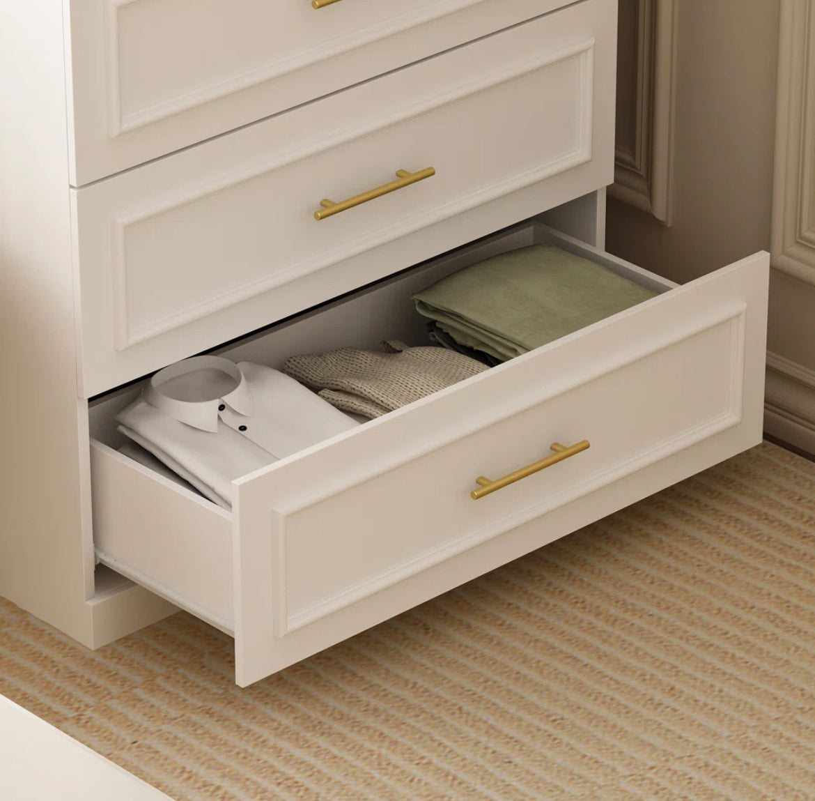 32" Armoire w/ 2 Glass Doors & 3 Drawers