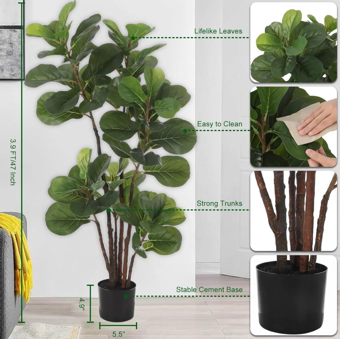 47” Fiddle Leaf Fig Tree