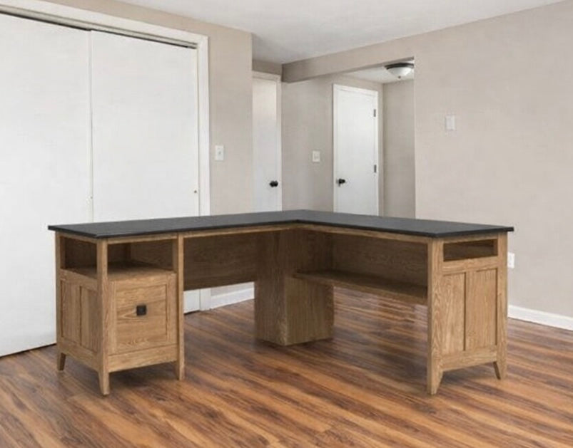 83” L-Shaped Executive Desk