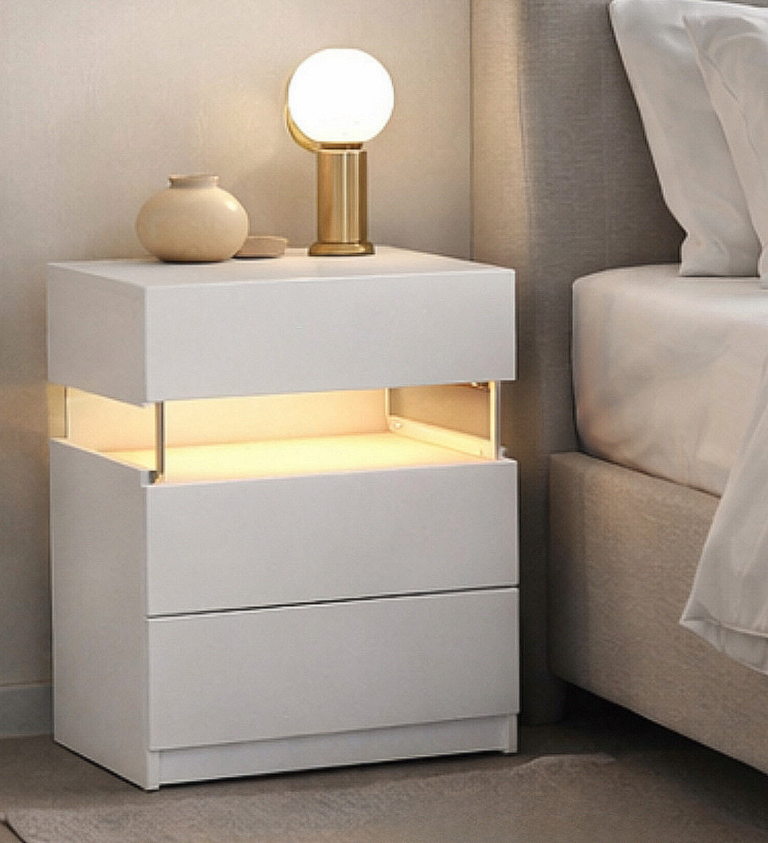 Modern LED Nightstand (Set of 2)