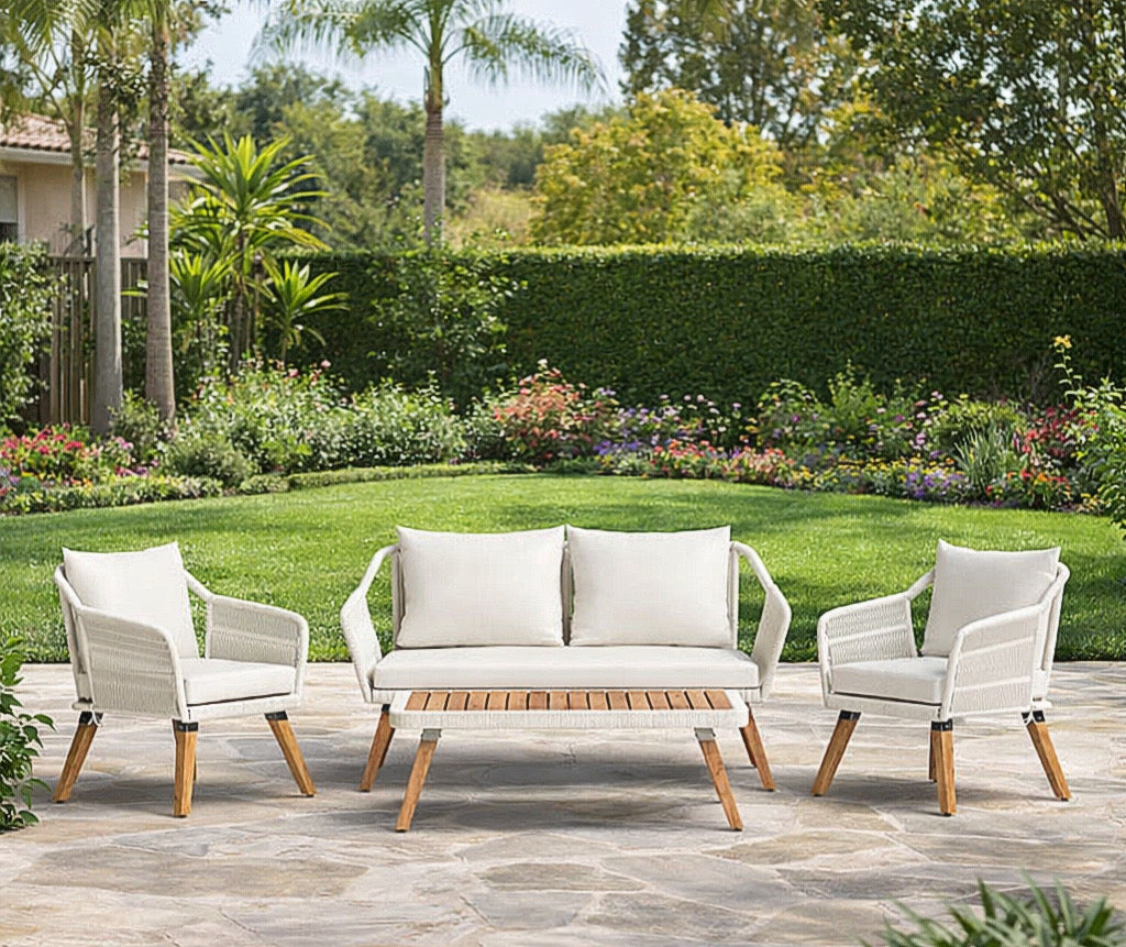 Sofa Seating Group w/ Table and Cushions