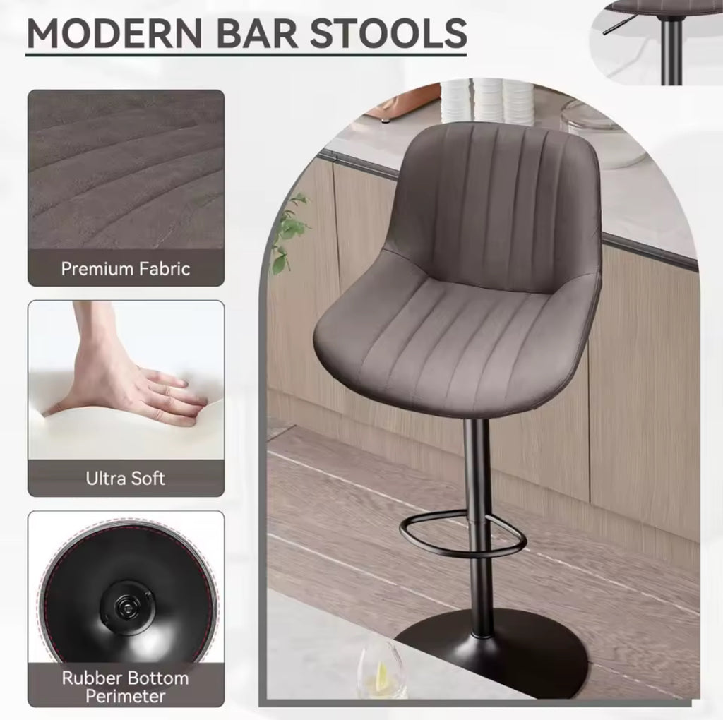 Modern Adjustable Island Counter Stools (Set of 2)