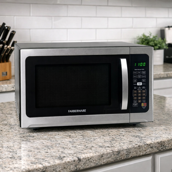 Farberware 1.2 Cubic Feet Countertop Microwave w/ Sensor Cooking