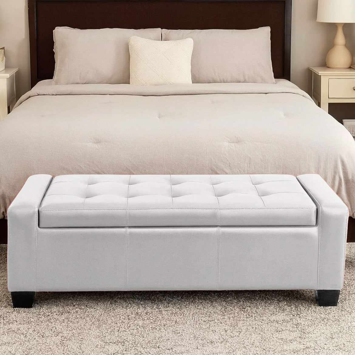 51” Large Tufted Bench