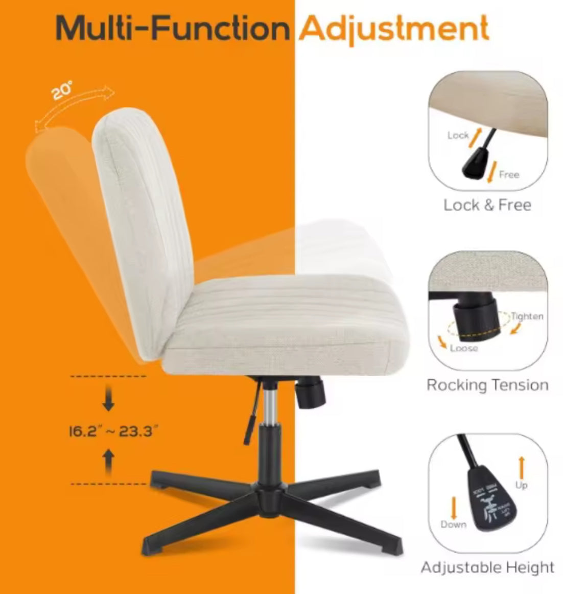 Comfy Cross-Legged Office Chair