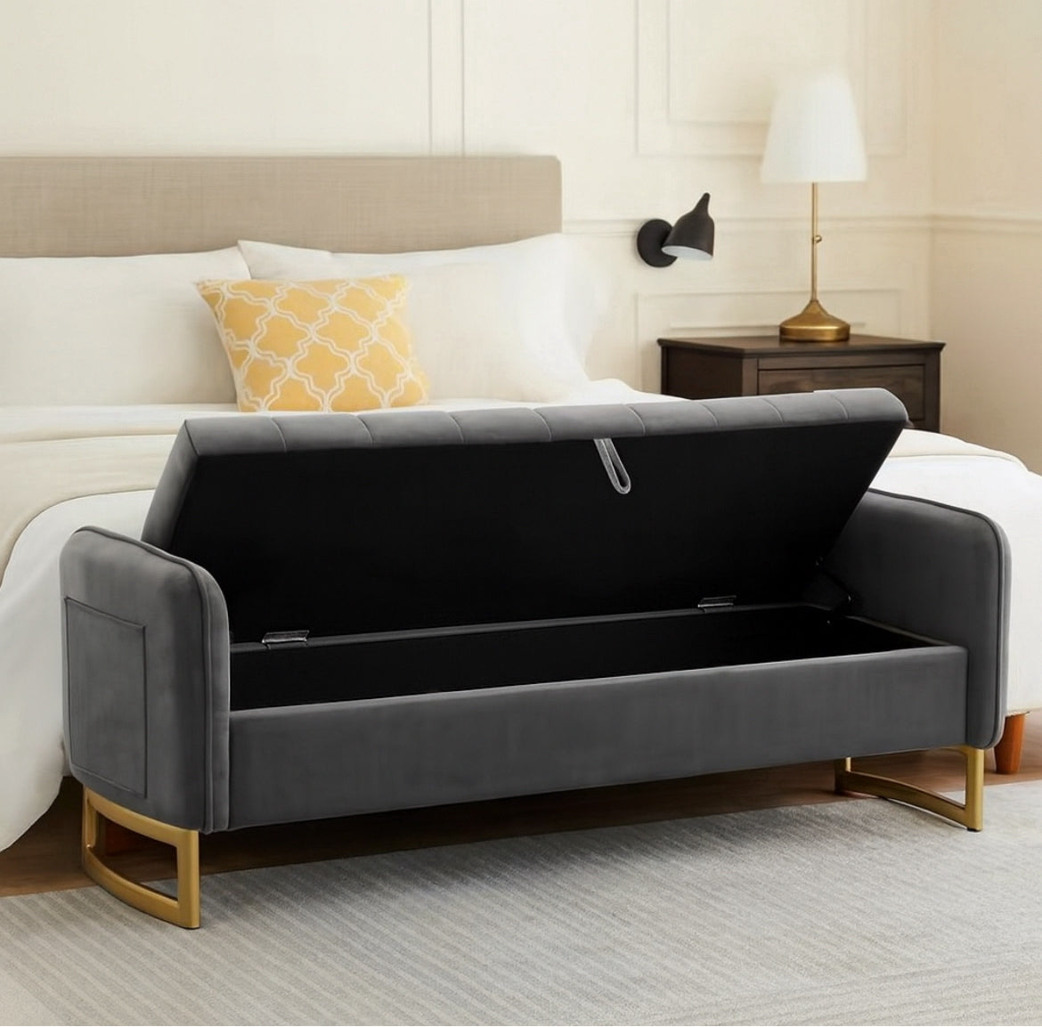 66" King-Size Storage Bench