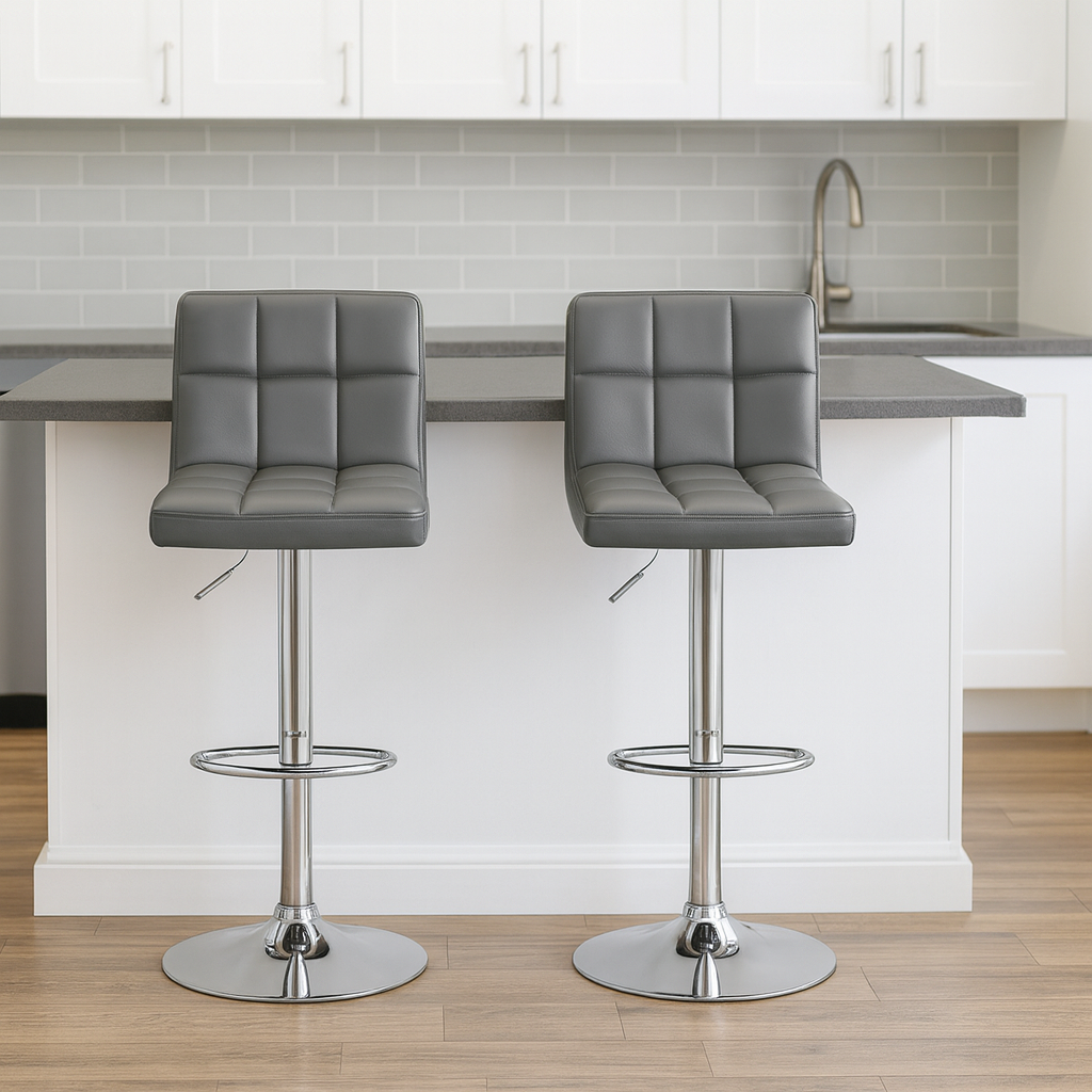 Armless Adjustable Bar Stool (Set of 2)