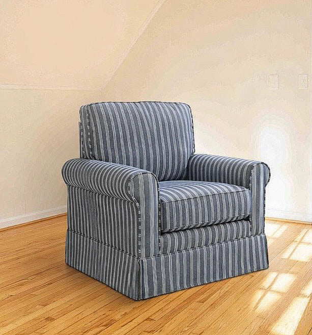 Upholstered Swivel Arm Accent Chair