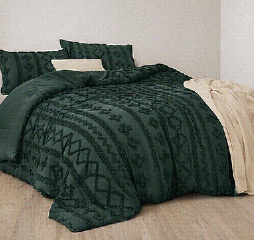 Tufted Boho Bedding Set