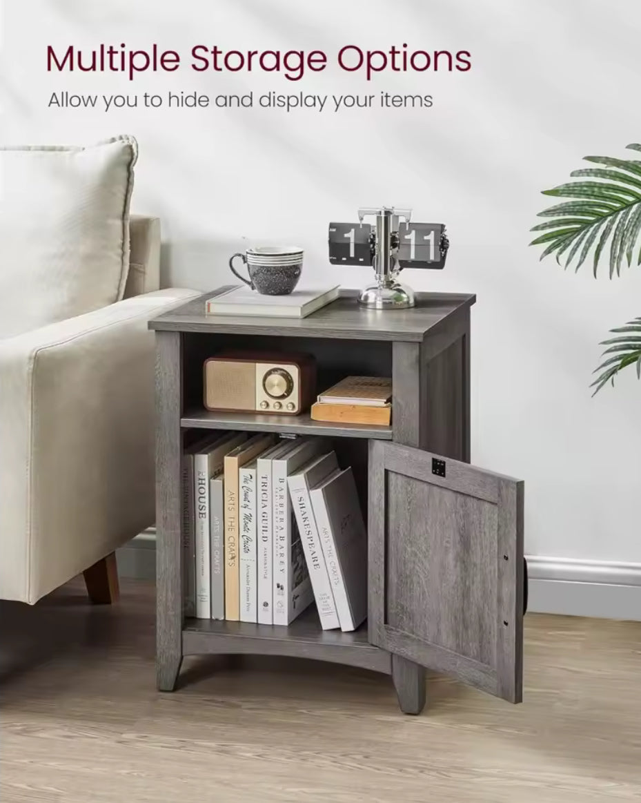 Farmhouse Nightstand w/ Barn Door