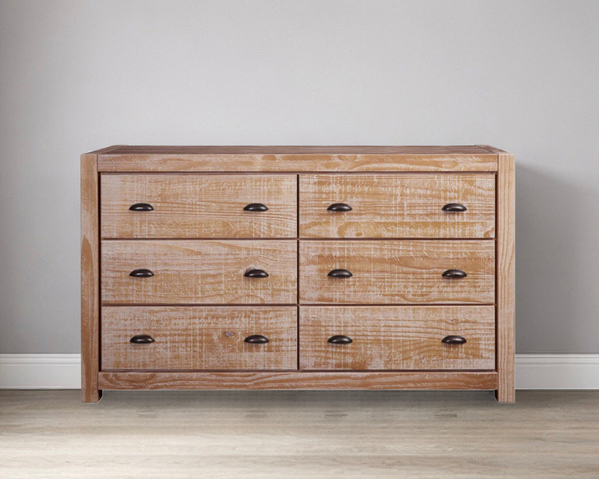 6-Drawer Basic Wooden Dresser