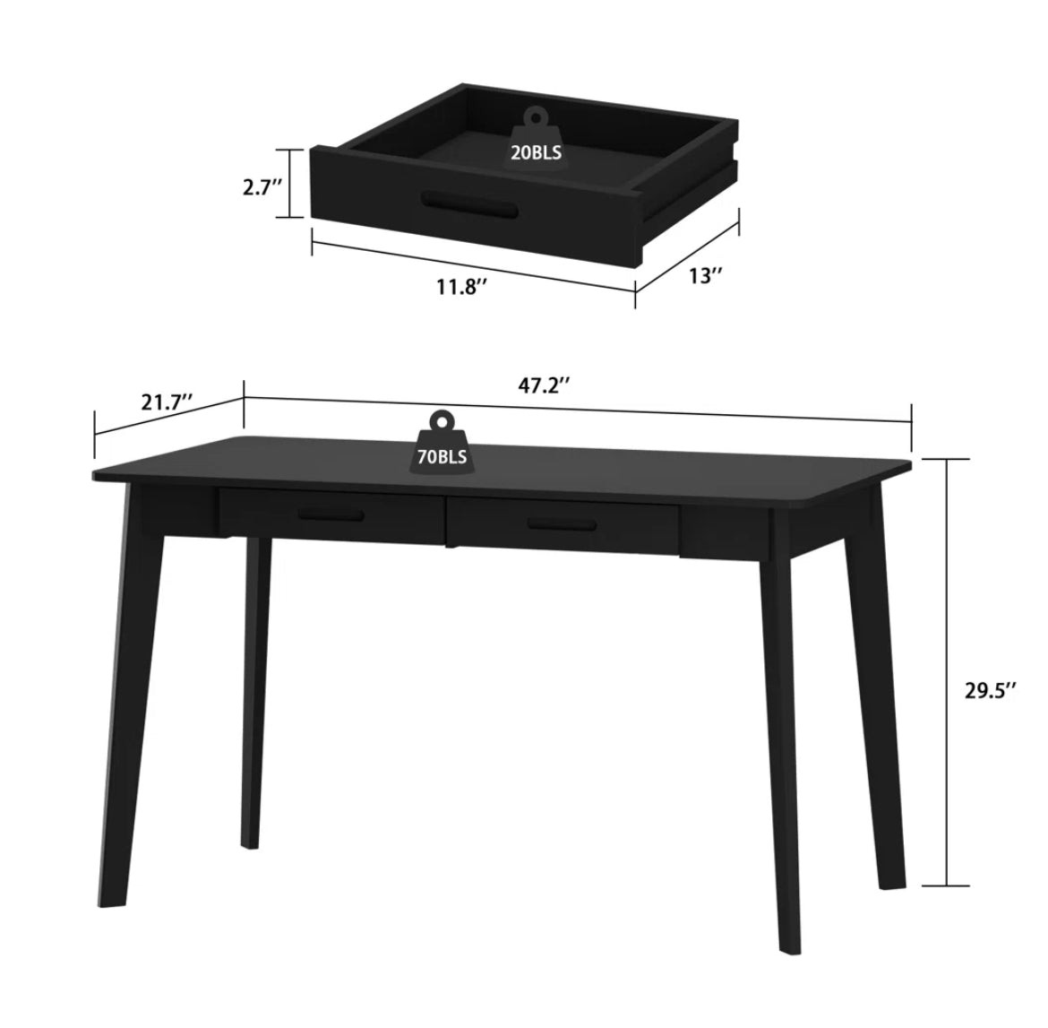 39” Basic Writing Desk