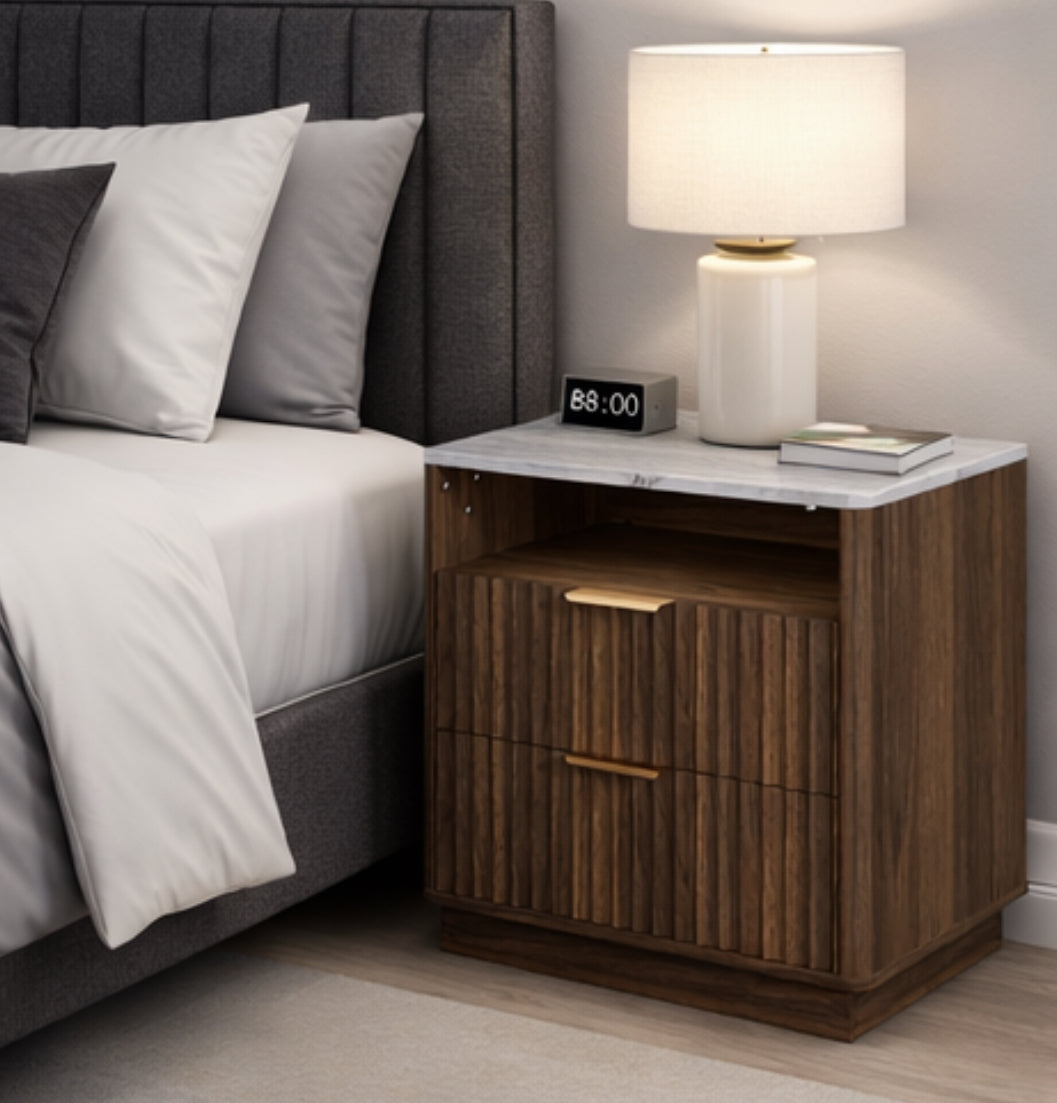 Fluted Nightstand