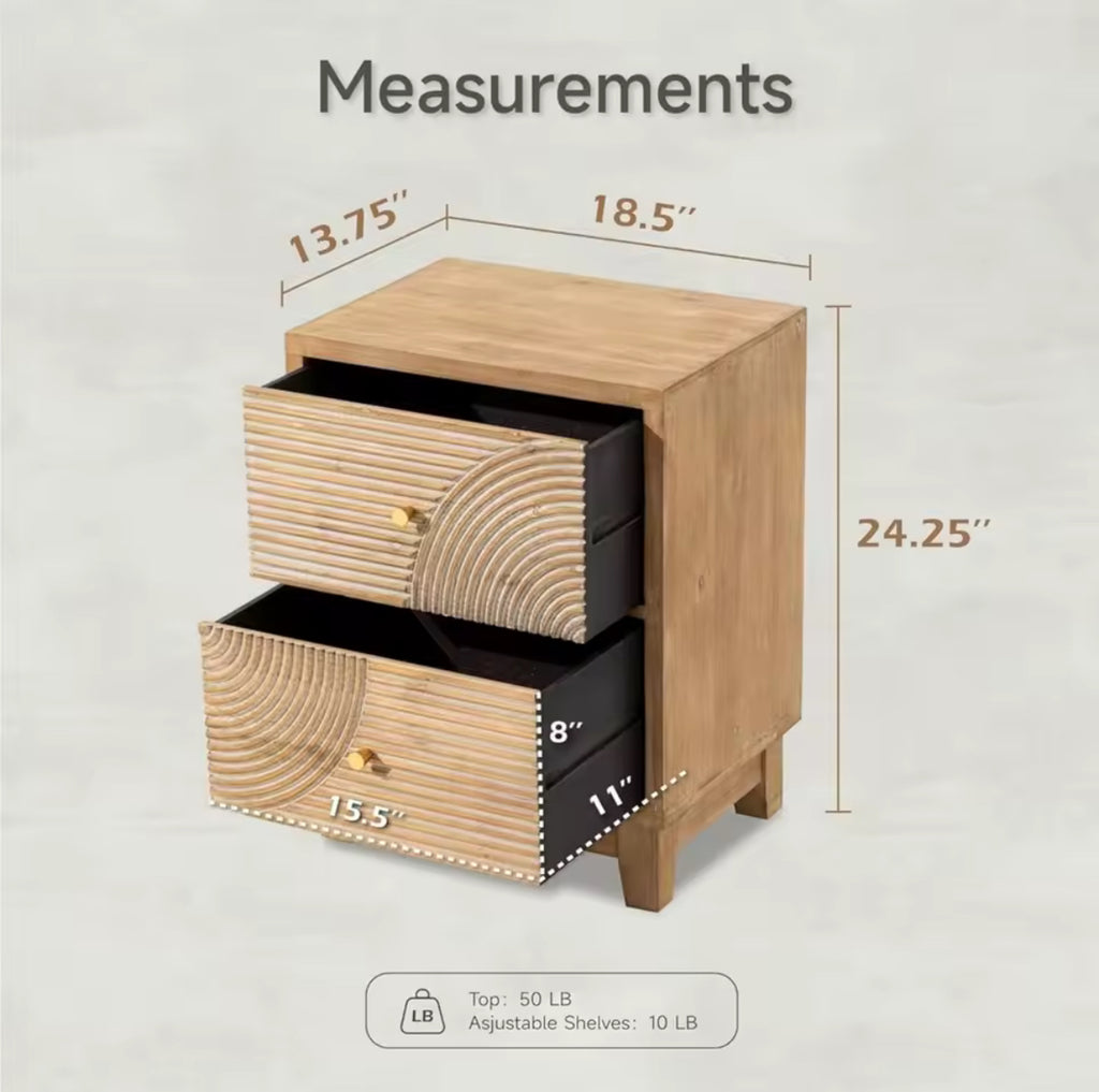 Ring-Patterned Nightstand