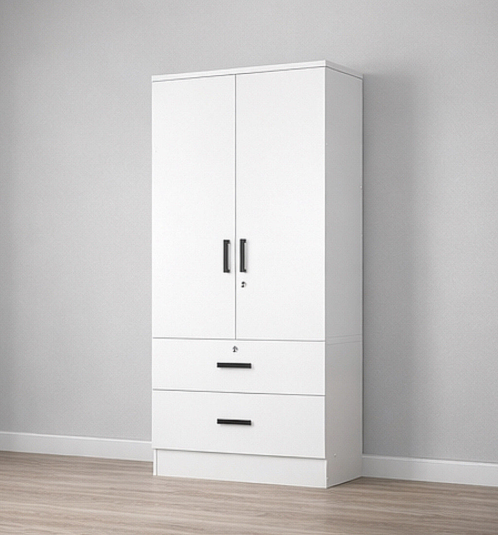 2-Door Modern Armoire w/ 2 Doors