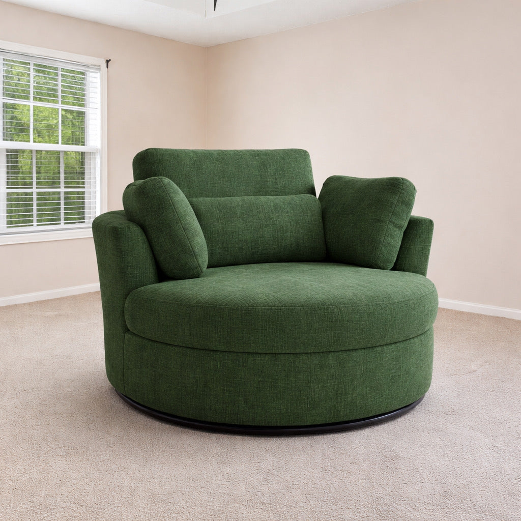 Swivel Barrel Chair
