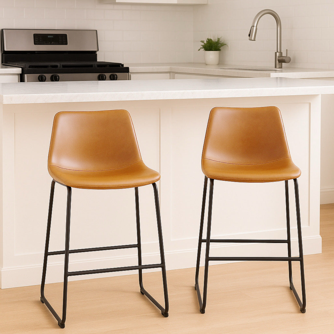 Urban Armless Bar Stools (Set of 2)