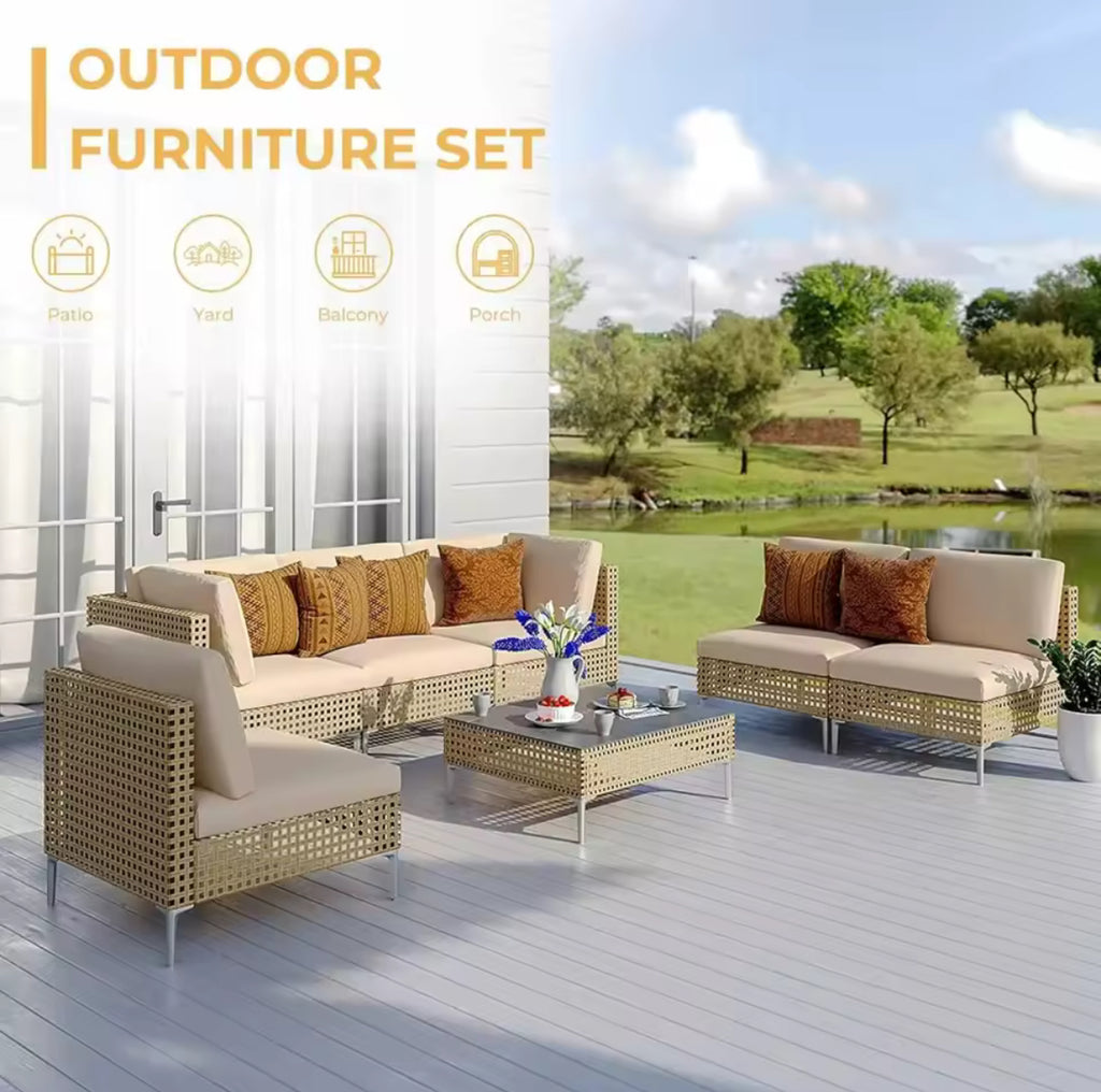 Boho Patio Furniture Set
