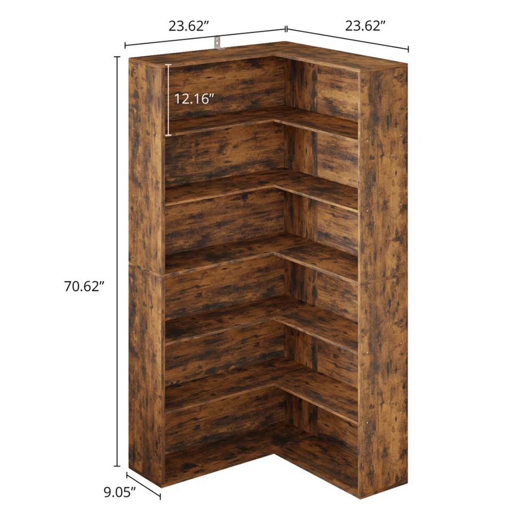 L-Shaped Corner Bookcase