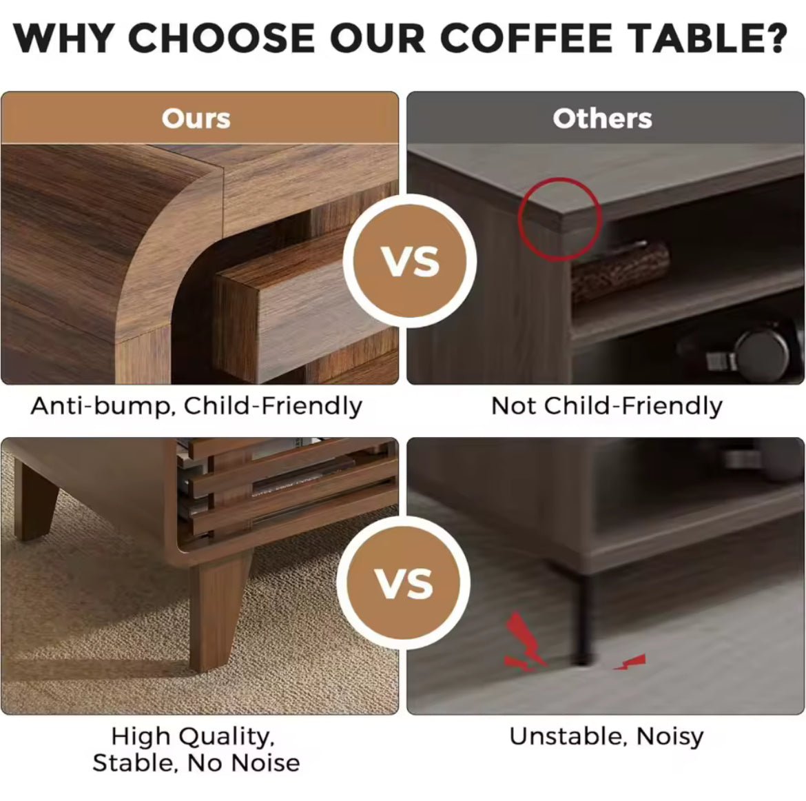 Modern Walnut Coffee Table
