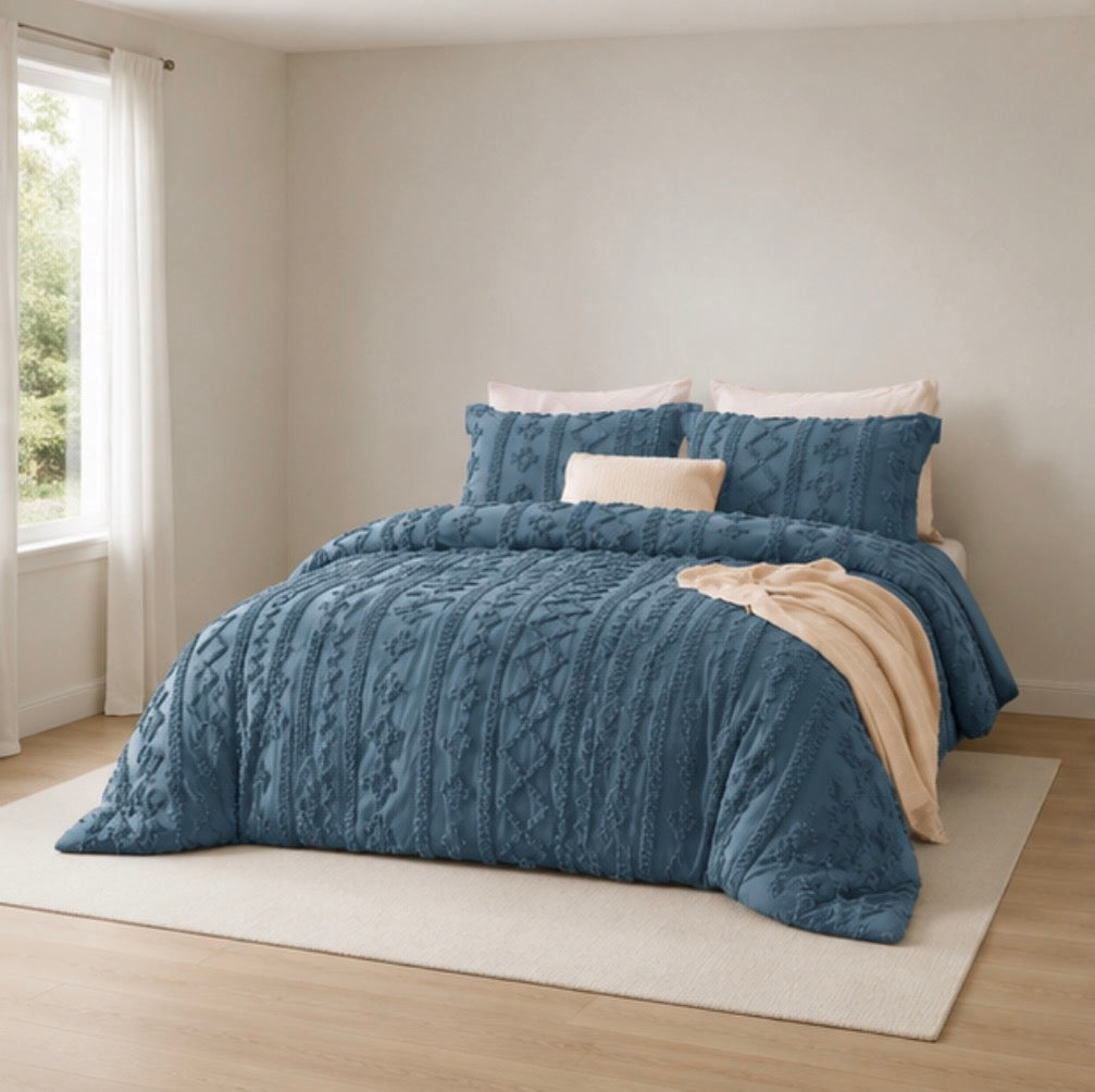 Tufted Boho Bedding Set