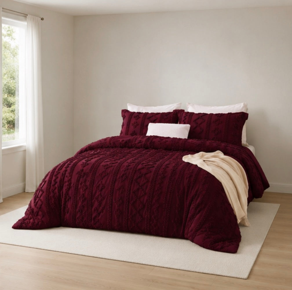 Tufted Boho Bedding Set