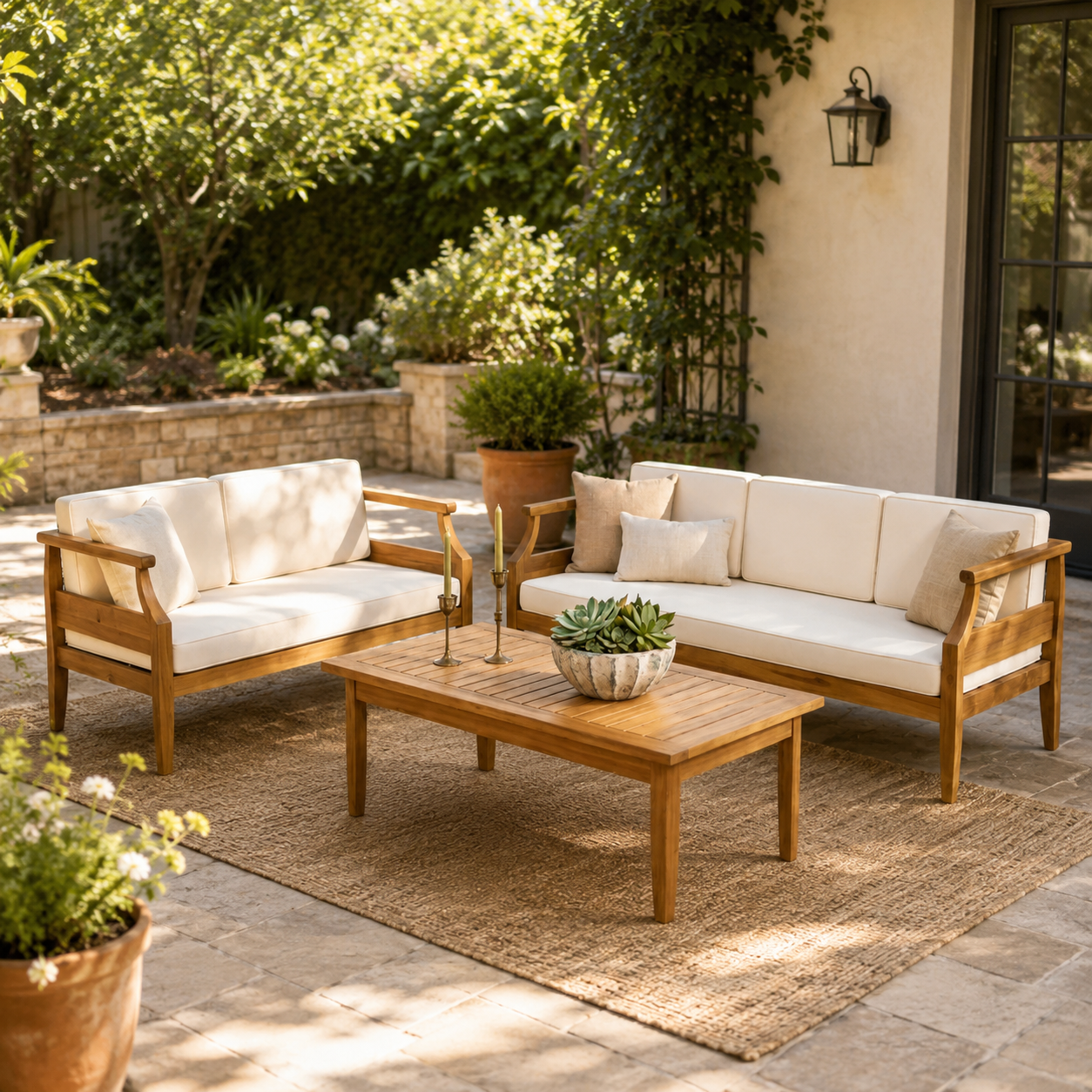Outdoor Conversation Set w/ Cushions