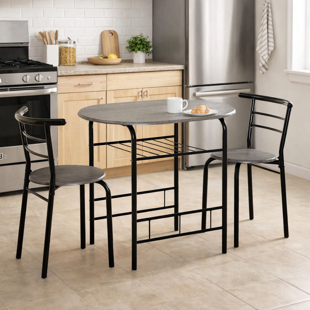 3-Piece Drop Leaf Dining Table Set for 2