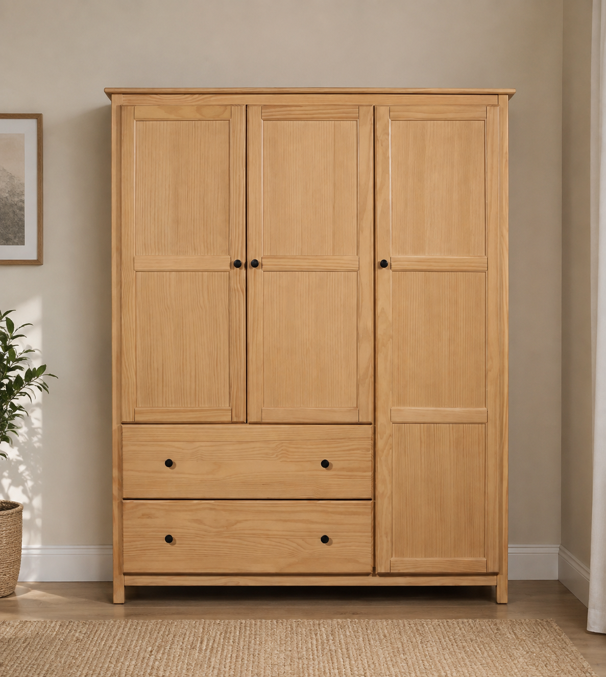 59” Solid Wood Armoire