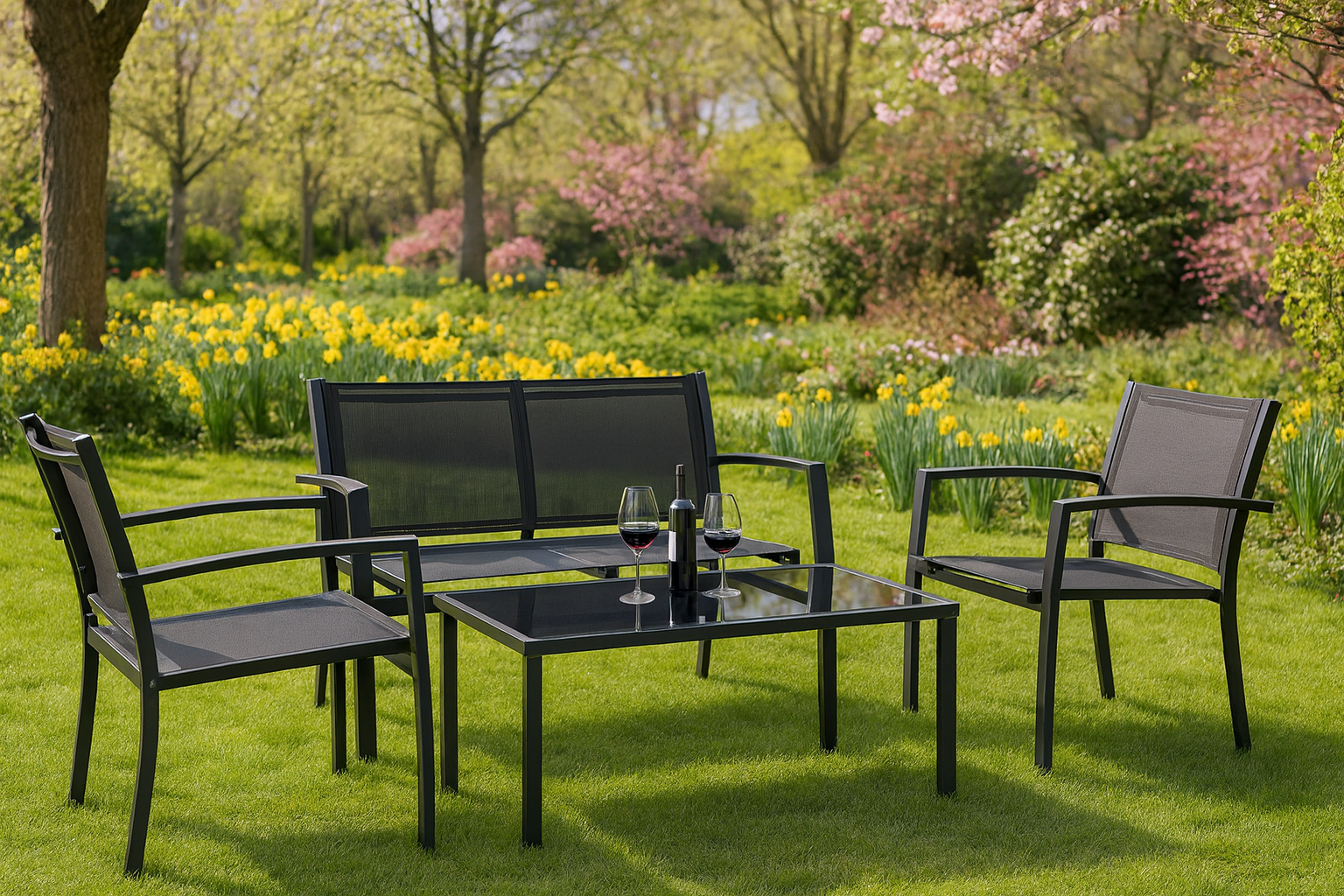 4-Piece Outdoor Garden Sofa Set