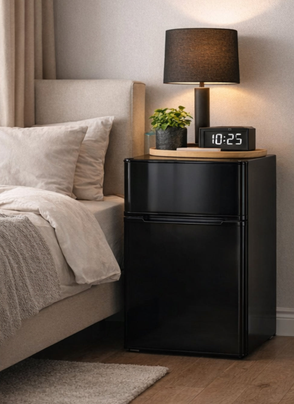 3.2 Cubic Feet Dual-Door Mini Fridge with Freezer