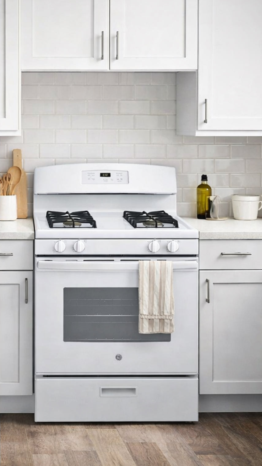 GE 30" 4.8 Cubic Feet Gas Stove w/ Safety Lock