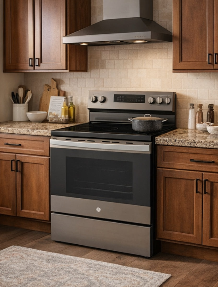 GE 30" Self & Steam Cleaning Electric Stove
