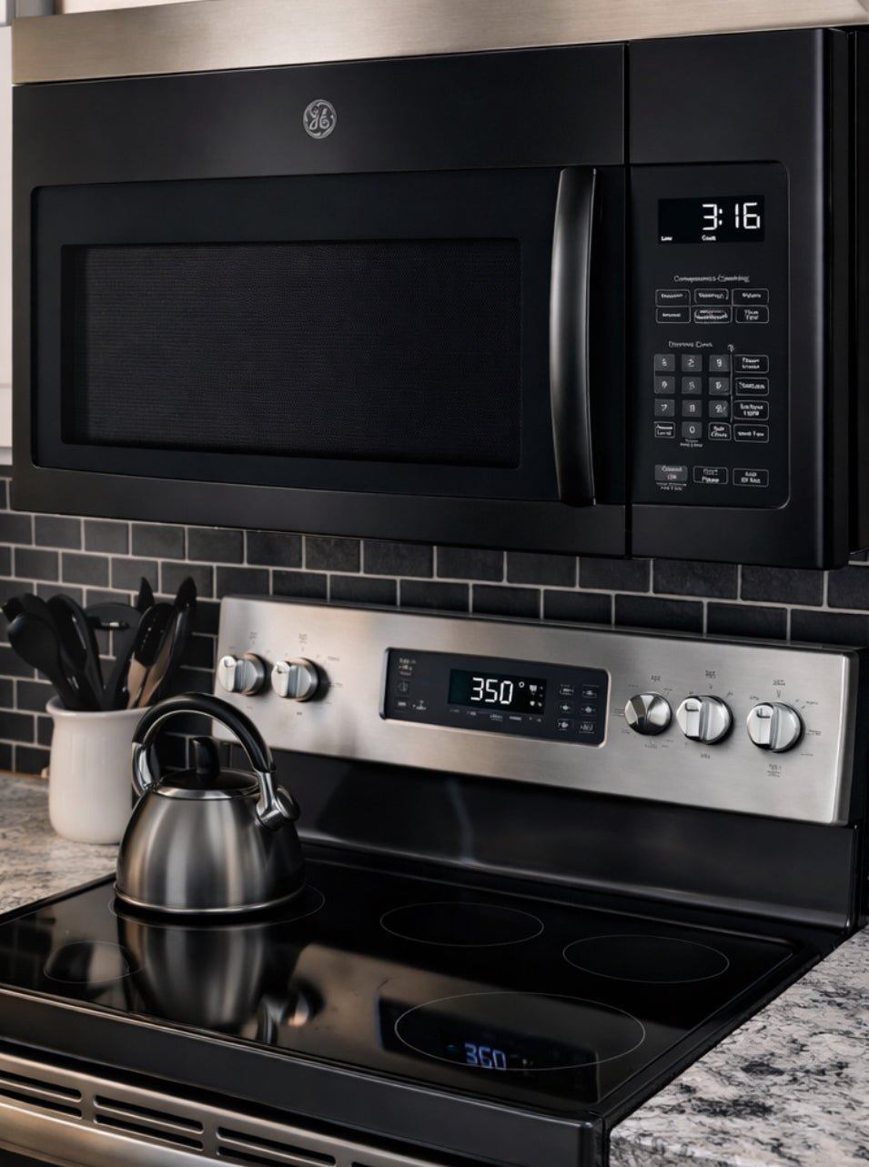 GE 1.6 Cubic Feet Over-The-Range Microwave w/ Recirculating Venting