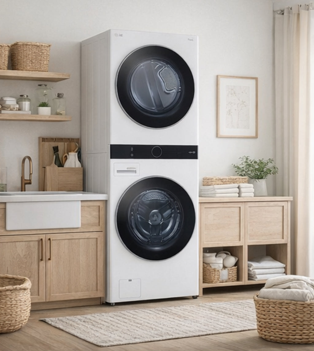 LG Dryer & Front Load WashTower w/ Center Control Washer