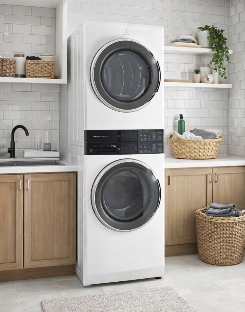 Electrolux Laundry Tower Single Unit Front Load Washer & Gas Dryer