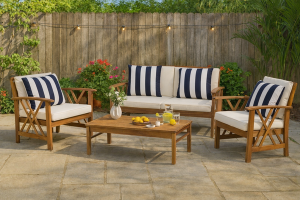 Conversation Sofa Set w/ Cushions