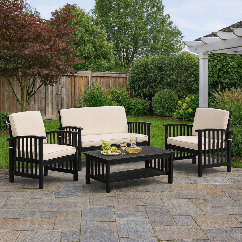 Patio Conversation Set w/ Cushions